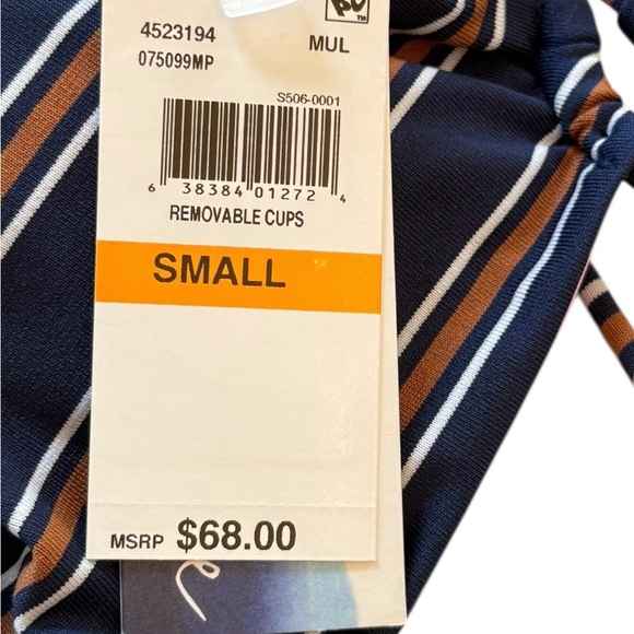 Isabella Rose Striped Pink and Black Bikini Set Size Small NWT - Picture 7 of 15